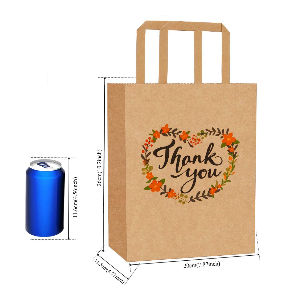50 Sacchetti Regalo Kraft Nero Medi 27x21x14 Cm Con Manici: Perfetti Per Shopping, Compleanni E Matrimoni