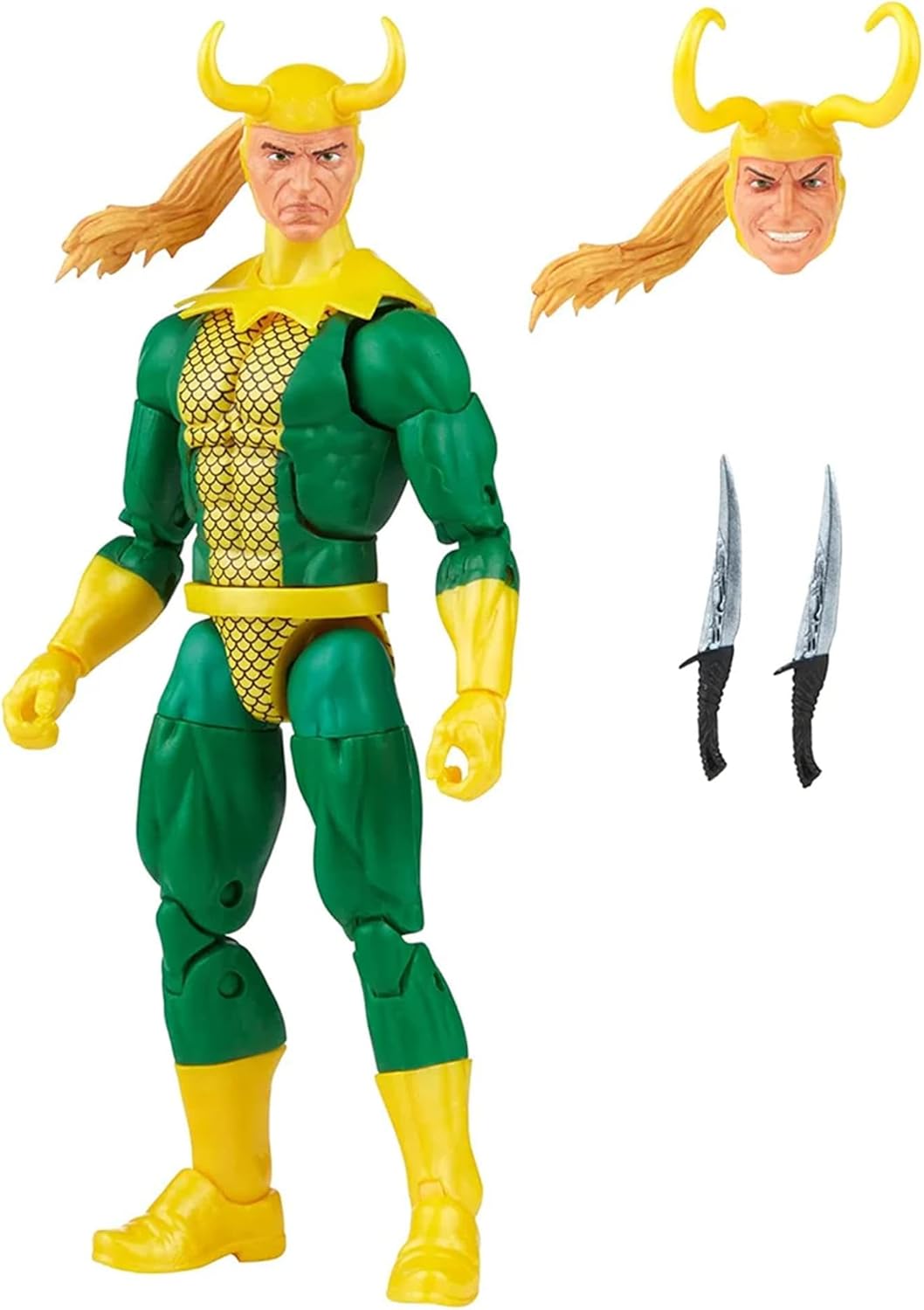Marvel Legends Series Loki 6-inch Retro Packaging Action Figure Toy, 3 Accessories