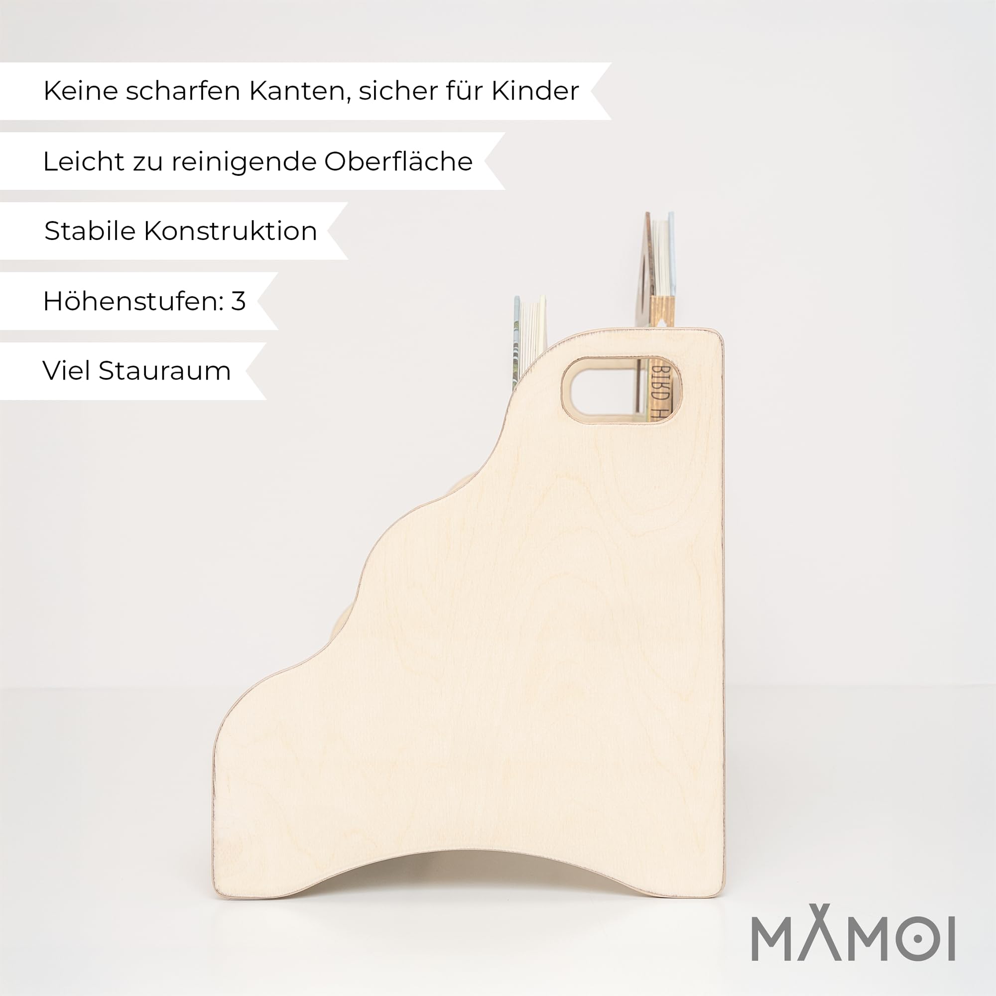 MAMOI® Bücherregal Kinder – Kinderregal, Bücher-Organizer für Kinderzimmer Möbel, Büchergestell, freistehend, Büchergestell zur Aufbewahrung von Büchern, Bücherkiste