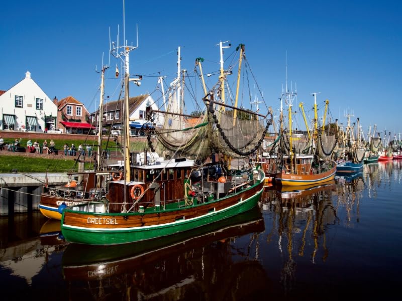 CALVENDO Puzzle 'Der Alte Hafen Carolinensiel' – 1000 Teile, 64x48 Cm, Premium Qualität