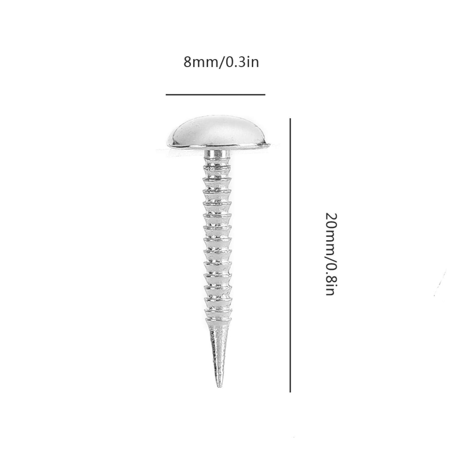 Sourcing Map 50 Stück Polsternägel, Flacher Kopf 11mmx17mm Möbelnägel,Reißnägel Für Möbel, Sofa Kopfteile Silber