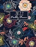2022 Monthly Planner: Floral Cover | Large Monthly Planner 8.5x11 Jan 2022 - Dec 2022