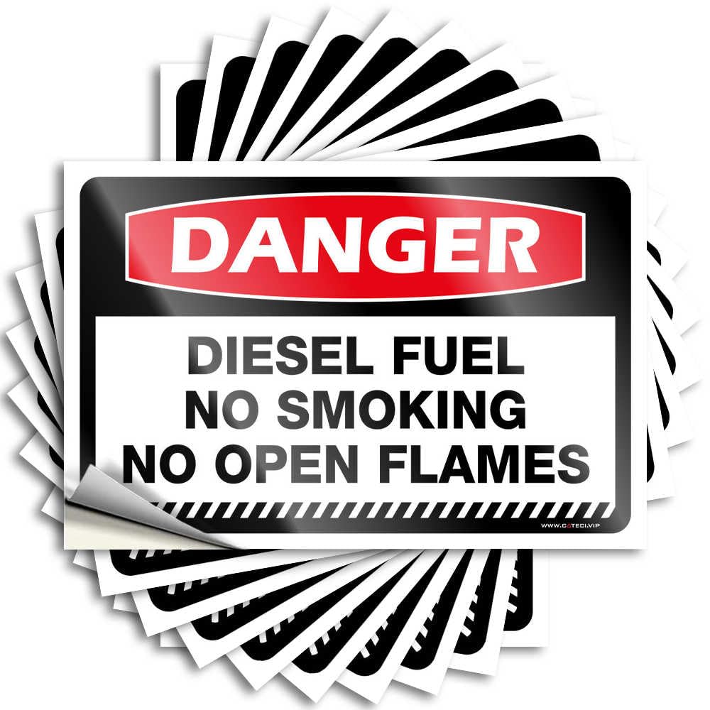 Stickers Hard Western Danger Diesel Fuel No Smoking No Open Flames for Drinking - Vintage Easy Peel Removable(6X9CM)