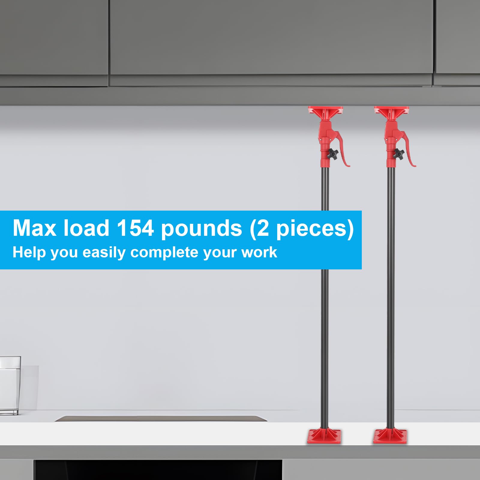 Cabinet Jack Support Pole, 4 Pack 45-114 in Adjustable Heights Support Pole — Amazon image 7