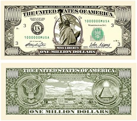 American Art Classics Pack of 5 - Traditional Million Dollar Bill