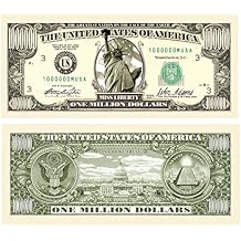 American Art Classics Traditional Liberty Style Million Prop Bill Bulk Pack 1000 Replica Props for Novelty, Events, Stage & Party Decor