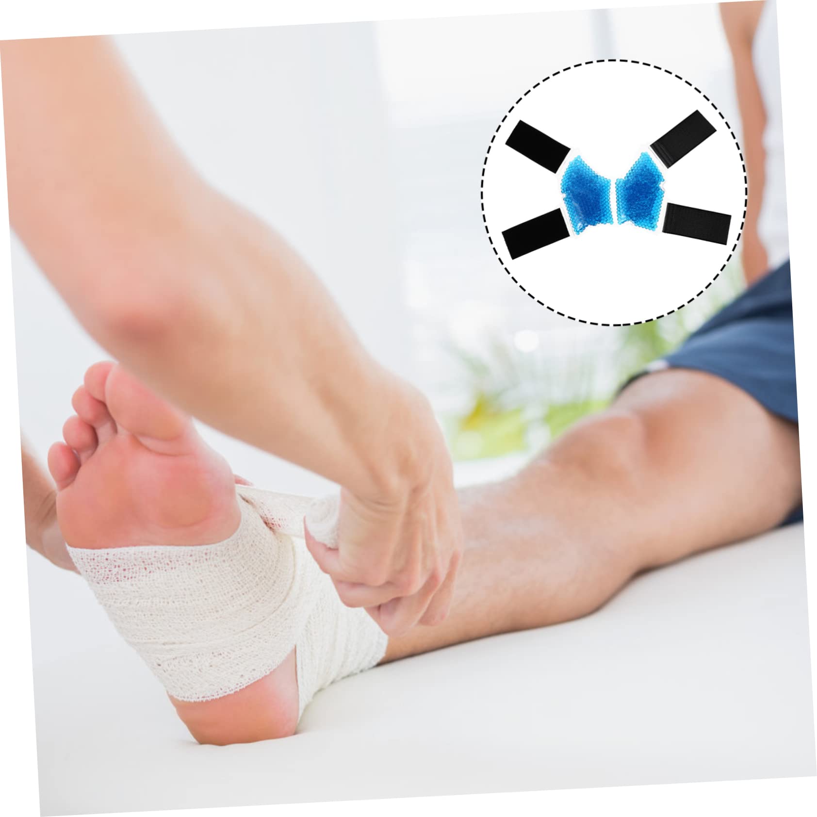 Veemoon Impacco di Ghiaccio in Gel PVC Morbido per Caviglia e Piede Riutilizzabile Borsa Caldo-Freddo Alleviamento dal Fastidio per Uso Domestico e Riabilitazione