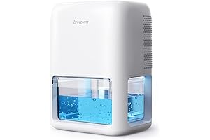 BREEZOME Dehumidifiers: 60OZ Quiet, Dual-Semiconductor Dehumidifier with Sleep Mode, Auto-Off & 7 LED Light