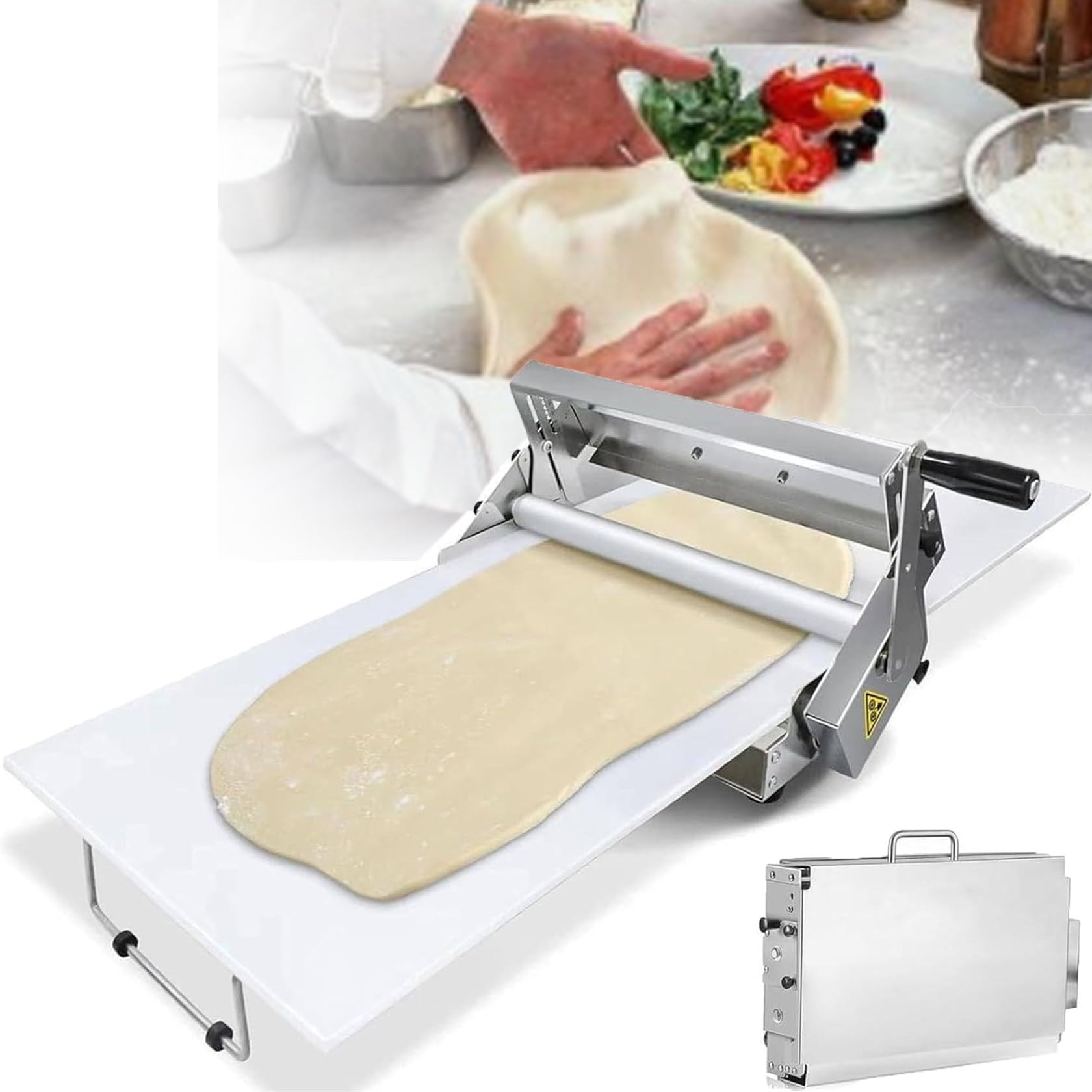 Manueller Fondant-Teigblech, kompakter Teigroller für Croissants, Backpresser, 300 g Kapazität, ideal für private und professionelle Bäcker