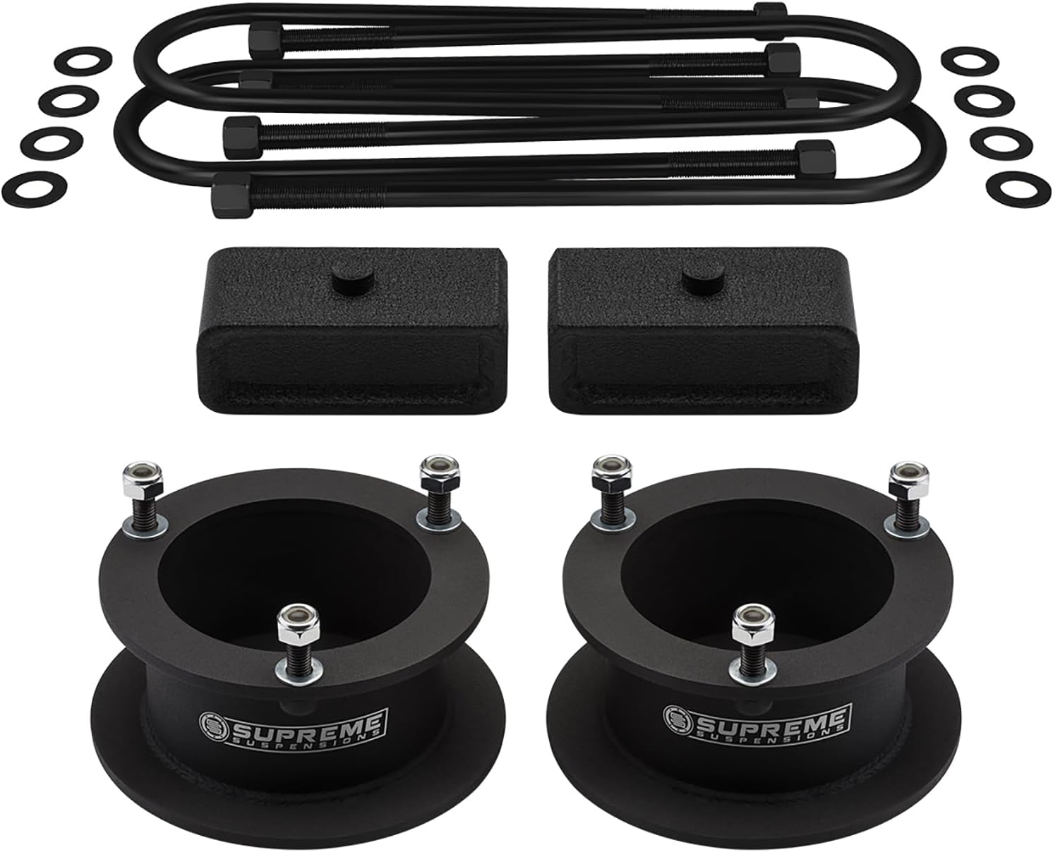 Supreme Suspensions - 3" Front + 2" Rear Lift Kit for 2003-2013 Dodge Ram 2500 3500 4WD (4" Axle/Overload Leaf Springs) - High-Strength Steel Lift Kit
