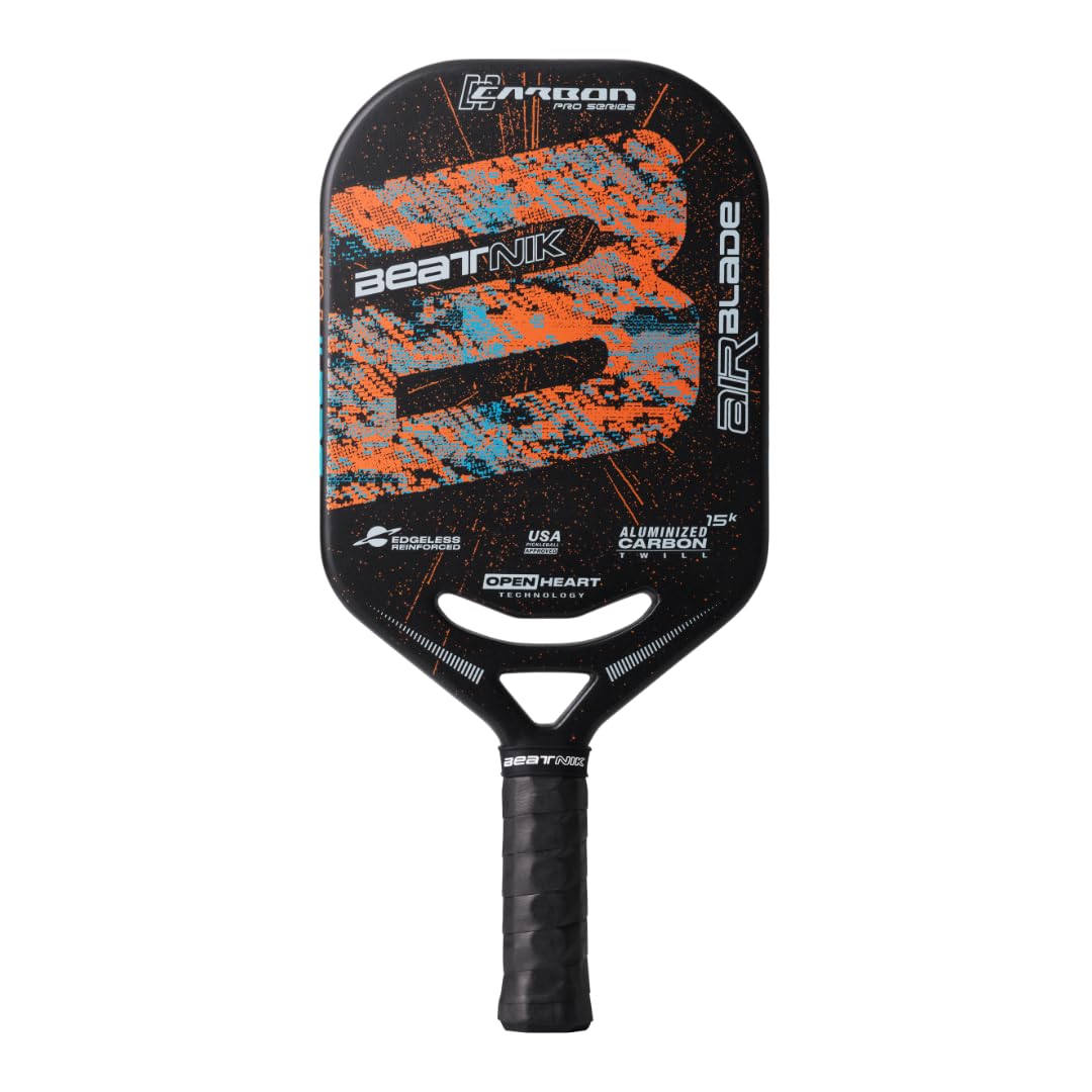 Beatnik Air Blade Pickleball Paddle I 16MM Polypropylene Core I Lightweight 15K Aluminized Carbon Fiber Twill Paddle for Great Balance Control and Power I Ideal for Intermediate and Advanced Players