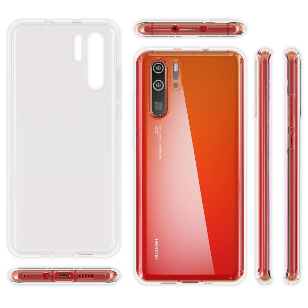 NALIA Silicone Cover compatibile con Huawei P30 Custodia, Trasparente