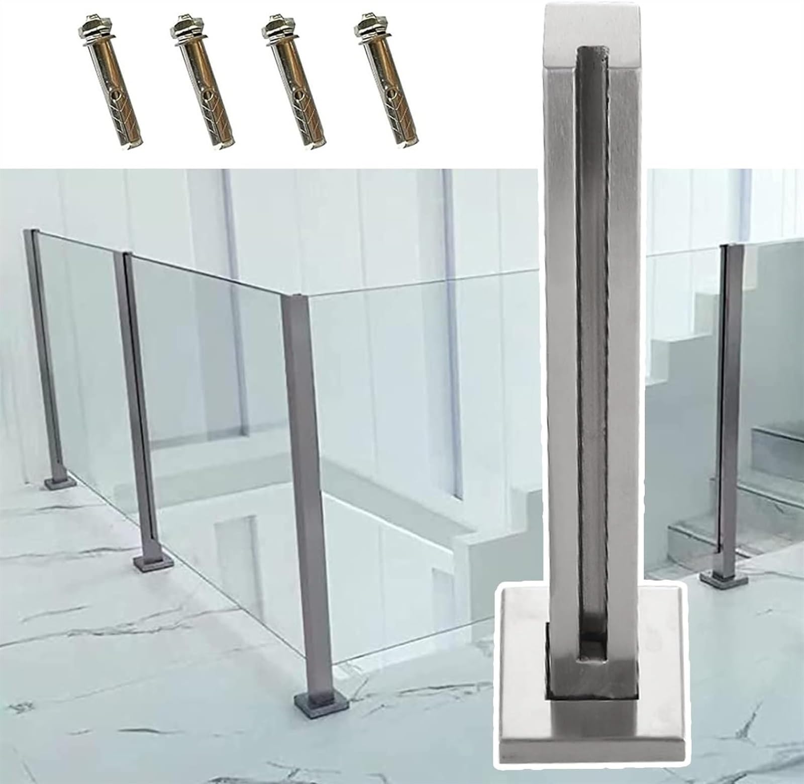 Système de balustrade en verre de sécurité pour plateforme et balcon