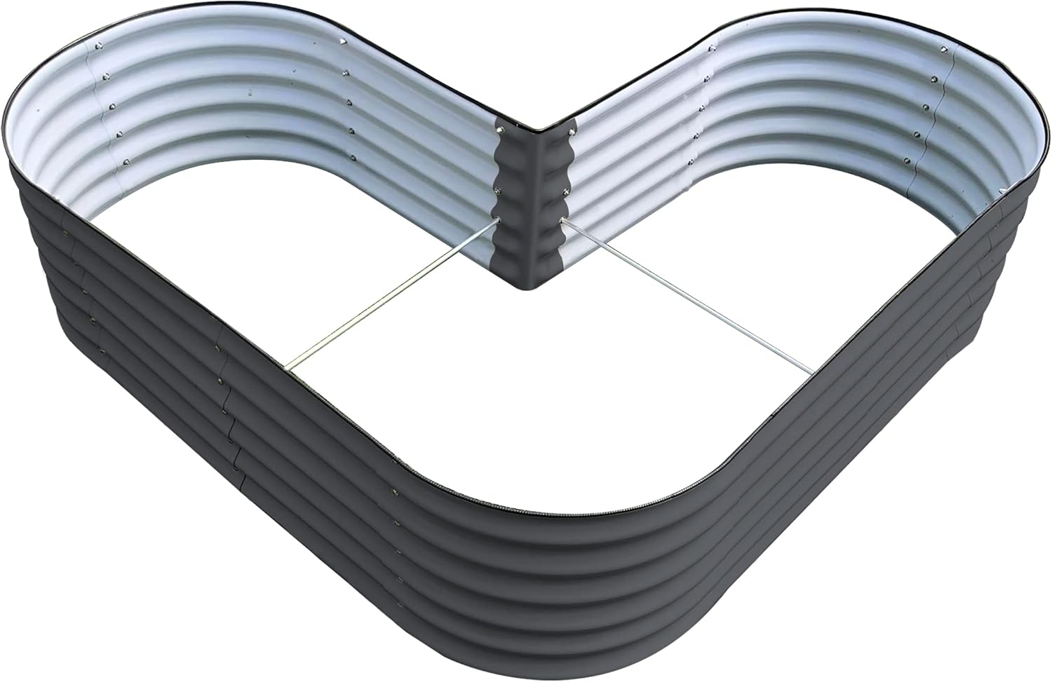 Vego garden 17" Tall LShape Raised Garden Bed Metal Raised