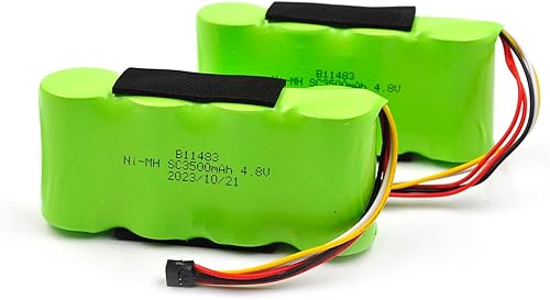 elxjar Paquete de 2 baterías Ni-MH de 4.8 V 3600 mAh de repuesto para scopemeter Fluke Serie 120, 123, 123S, BP120