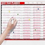 2 x 2018 A1 laminado anual planificador de pared calendario con paño seco bolígrafo y puntos adhesivos