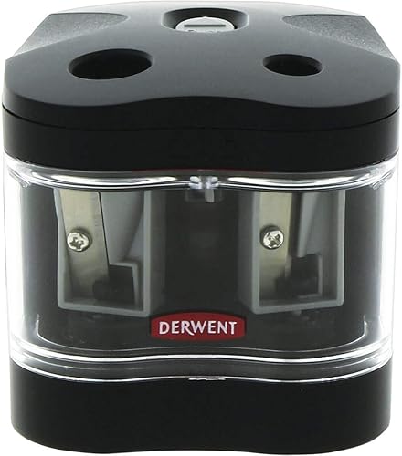 Miniatura 7 de Derwent Sacapuntas de repuesto para sacapuntas de dos agujeros, funciona con pilas, para artista, dibujo, colorear, escribir, paquete de 3 (2302353)