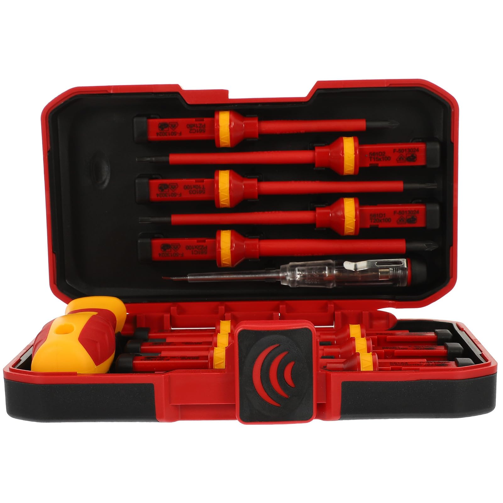 Juego de 13 Destornilladores Mango Ergonómico para Electricista Aislados Incluye Estuche Portátil y Acero al Vanadio, Soporta 1000v para Tornillos
