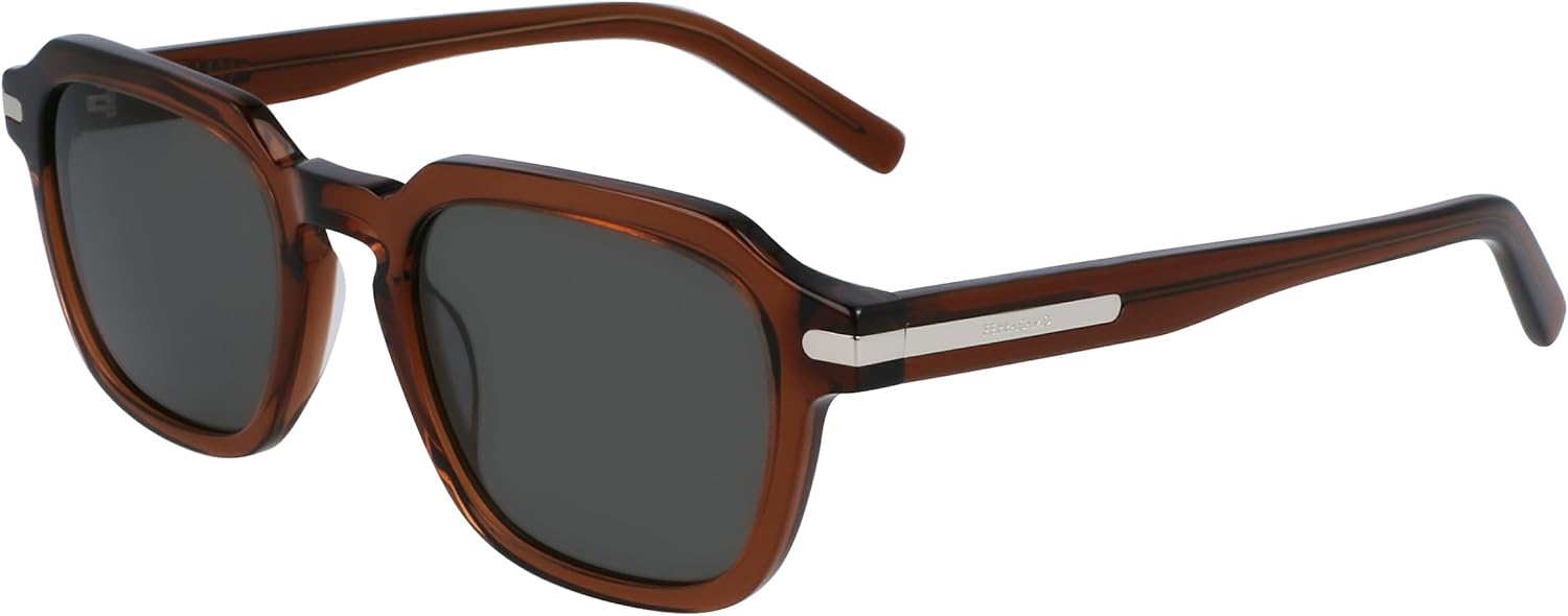 FERRAGAMO SF1089SN 278 TRANSPARENT BROWN 52/21/145 MALE Sunglasses