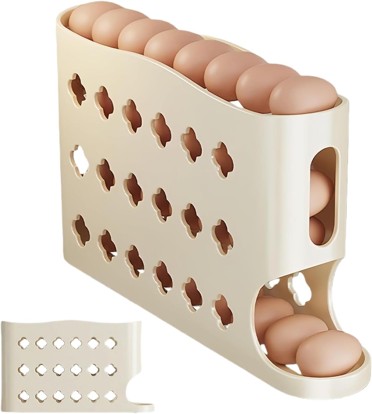 Egg Holder For Fridge, Automatic Rolling Egg Dispenser For Refrigerator, Refrigerator Eggs Roll Down Organizer, Eggs Storage Rack For Countertop, Kitchen
