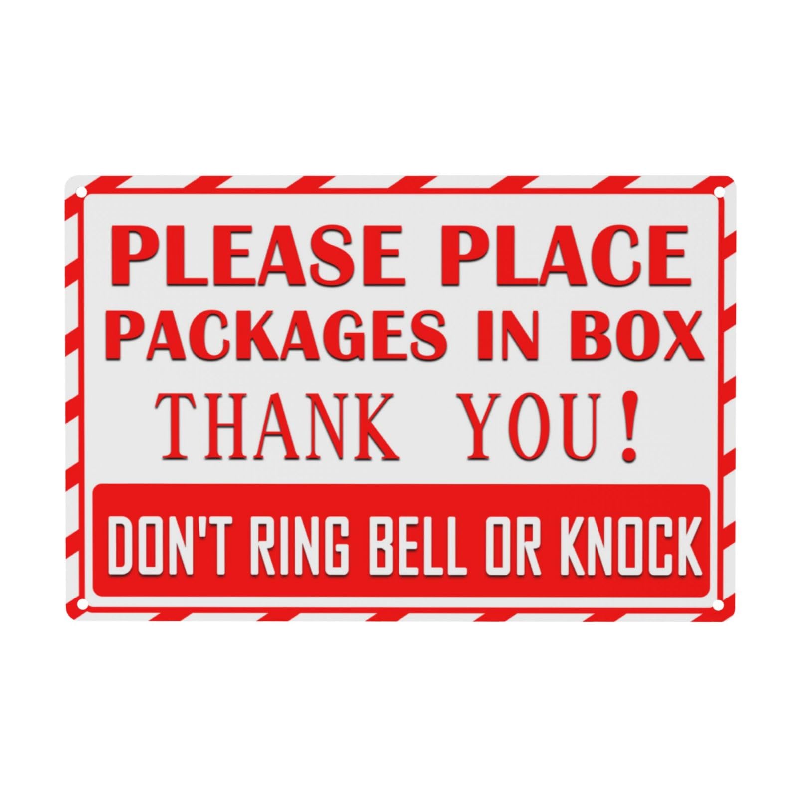 SMAZDFXX Leave Packages Here Sign Delivery Signs for Outdoor Use Aluminum Easy to Mount 12"x16"