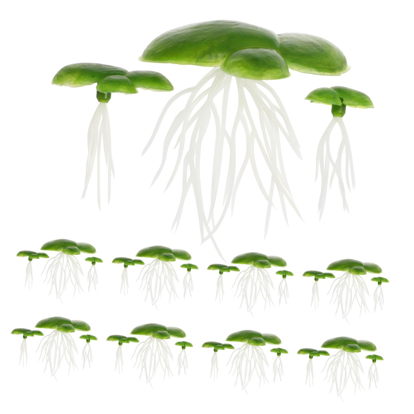 Hohopeti 4paquetes Planta Acuática Emulada De Lenteja Flotante para Decoración De Acuarios y Peceras Suministros De Acuarios Realistas y Lifelike
