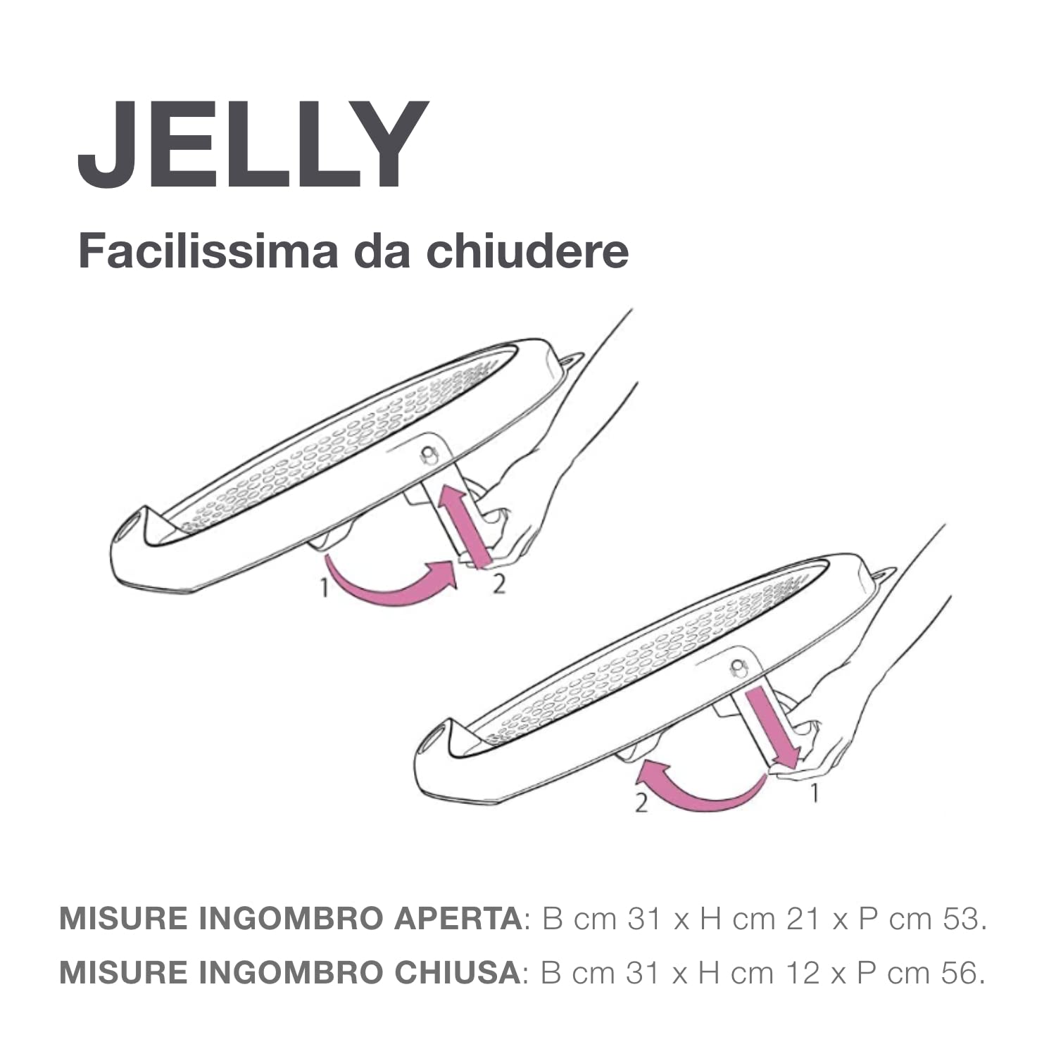 OKBABY Jelly składany leżak kąpielowy, miękki i wygodny do kąpieli noworodka 0-8 miesięcy (8 kg) - szary