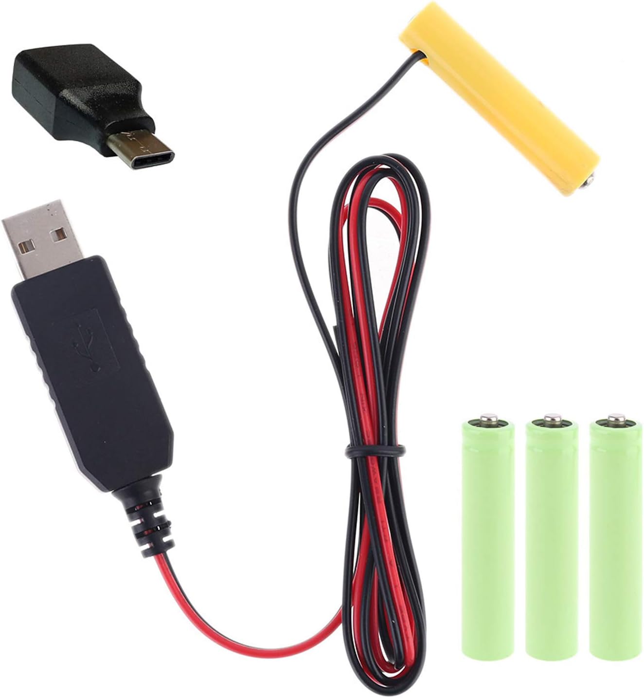 AA Battery Eliminator Battery Converter USB/Type C Power Supply Cable