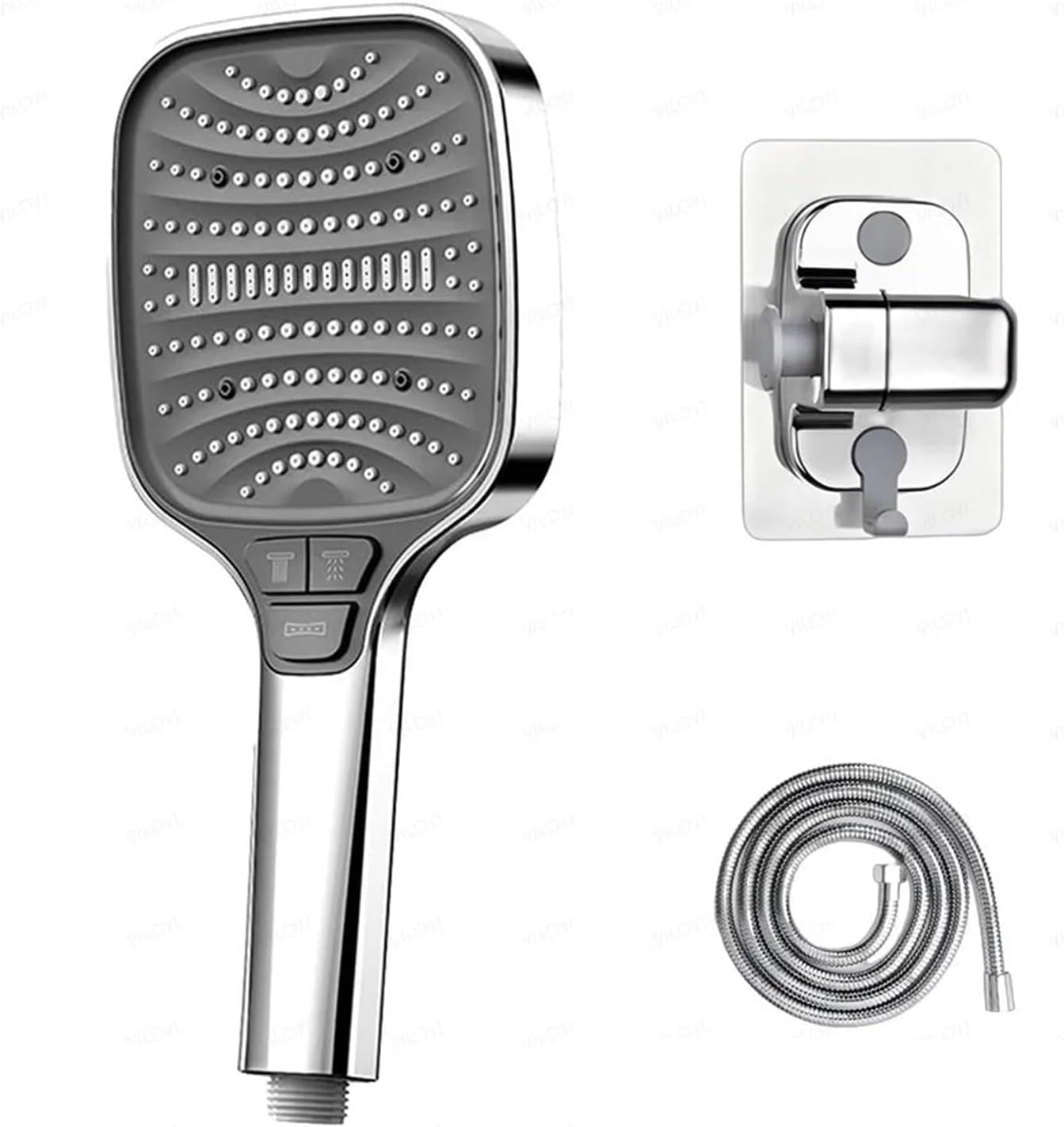 Large Panel Shower Head Thickened ABS Filter Bathroom Rainfall Showerhead(Silver 1pcs)