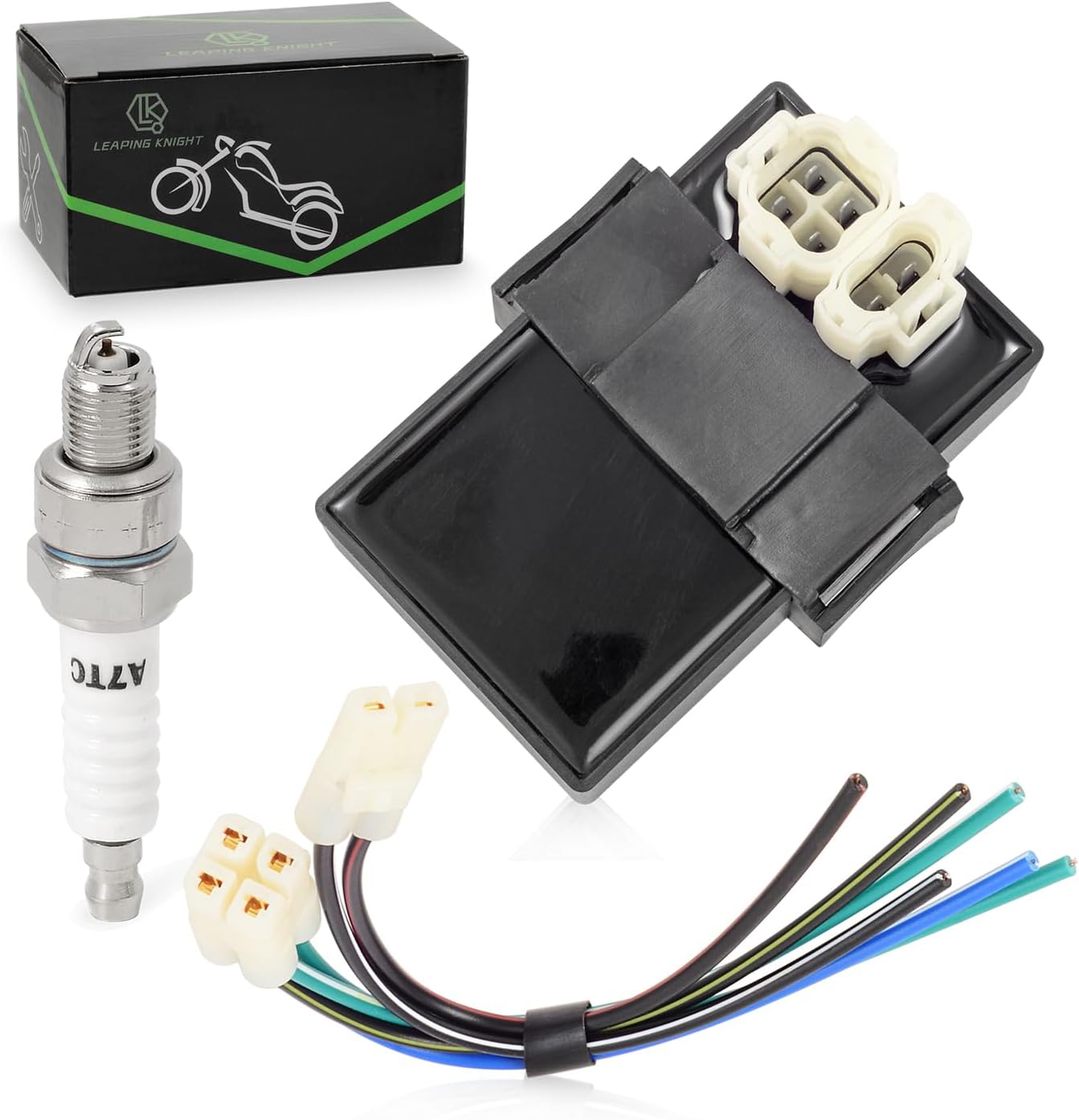 6 Pin DC CDI Box with Cable Wire Adapter Connector Plug for GY6 50cc 125cc 150cc 4 Stroke Scooter Moped Taotao ATV Quad Go Kart Bike