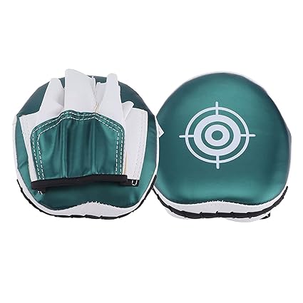 Style by Trend- Boxing Pads, Curved Punching Mitts Good Liner Sponge Explosion-Proof PU Leather for Sanda Training for Taekwondo for Children's Boxing(Green)