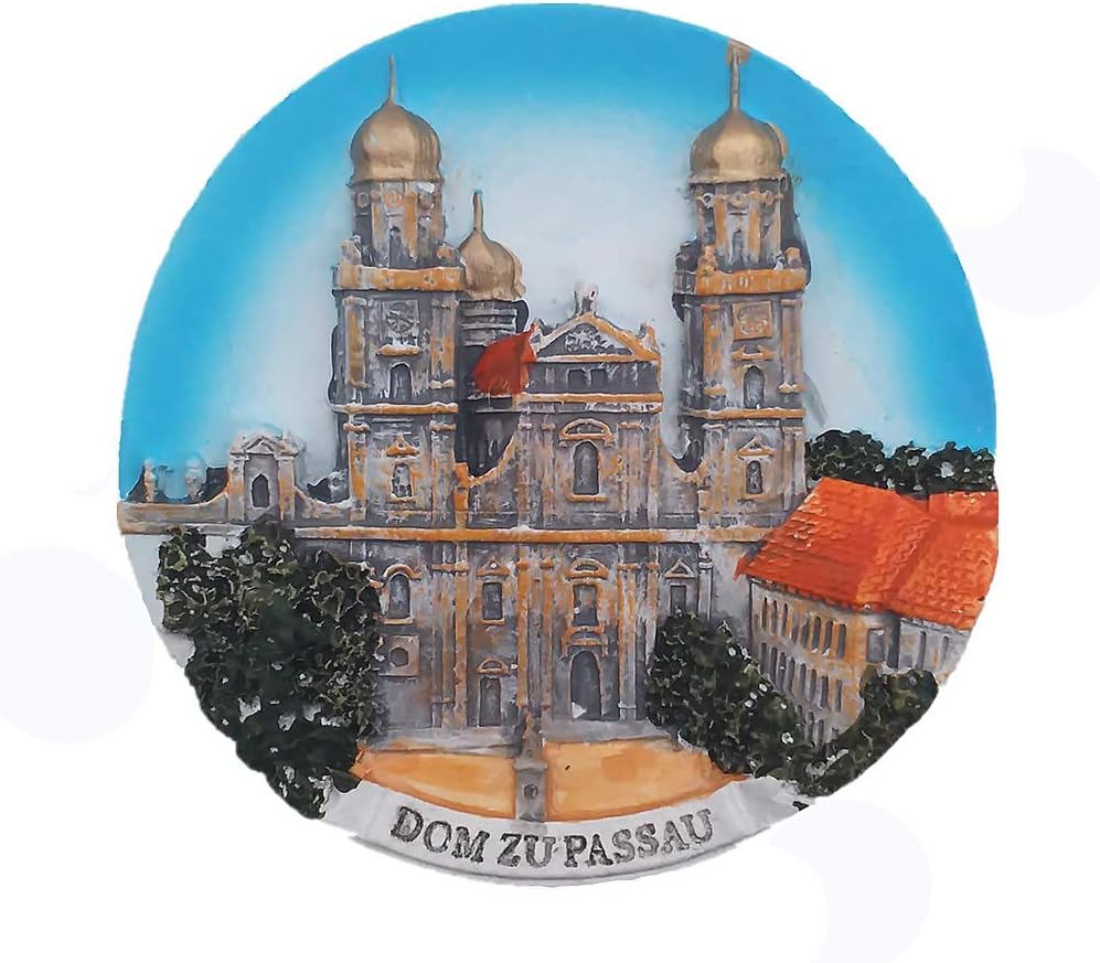 St. Stephen's Cathedral Passau Bavaria Germany 3D Fridge Magnet Tourist Souvenir Gift Collection Home & Kitchen Decoration Magnetic Sticker Refrigerator Magnet