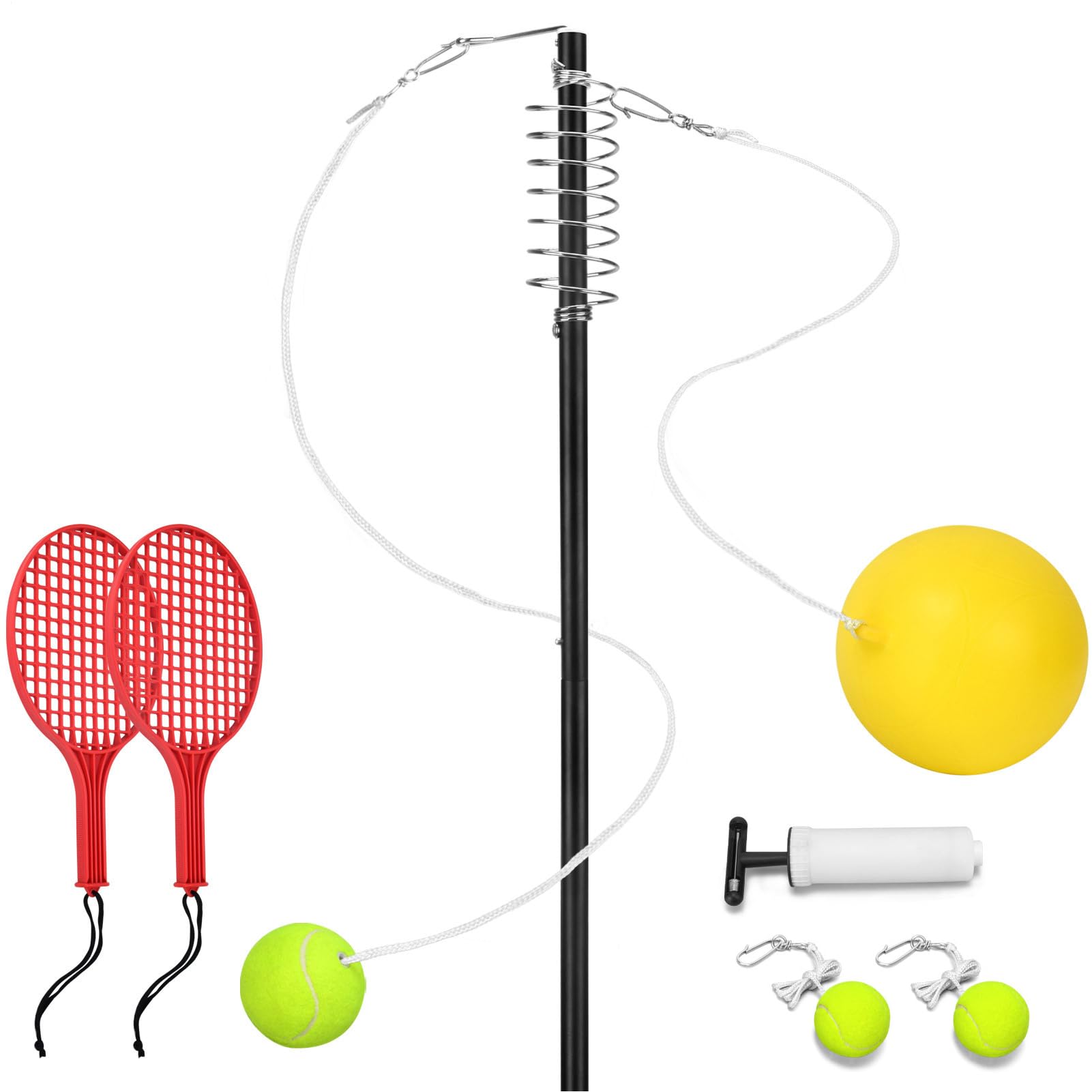 Juego de bolas de fijación de patio trasero – Actividad de unión familiar, Kit de entrenamiento de bola de sujeción, juego de césped, equipo deportivo multijugador | Para patio de juegos Jard