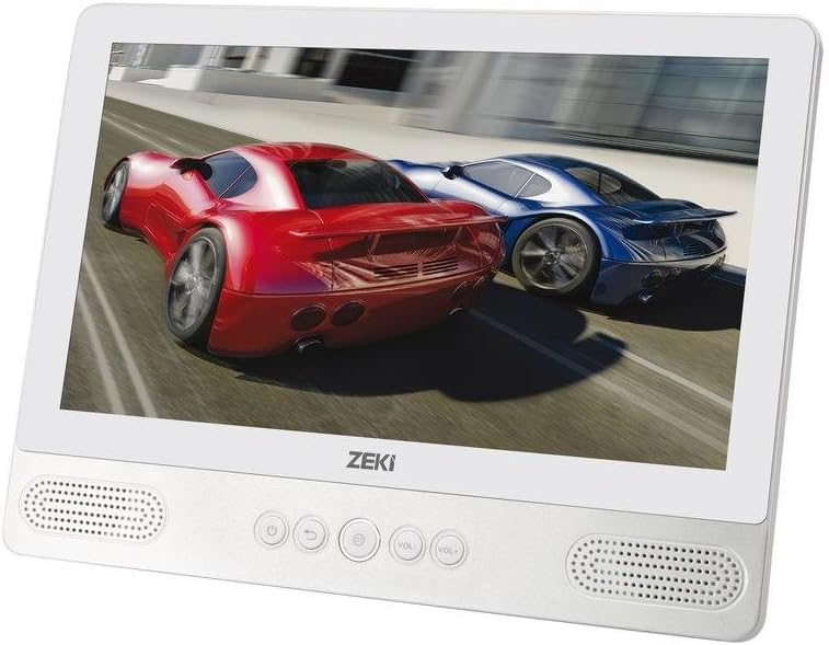 Zeki TBDV986W Android Tablet with Built-In DVD Player, 8GB, Includes Micro-USB to USB Cable, Headrest Strap, Earbuds, Power Adapter - 9 Inch