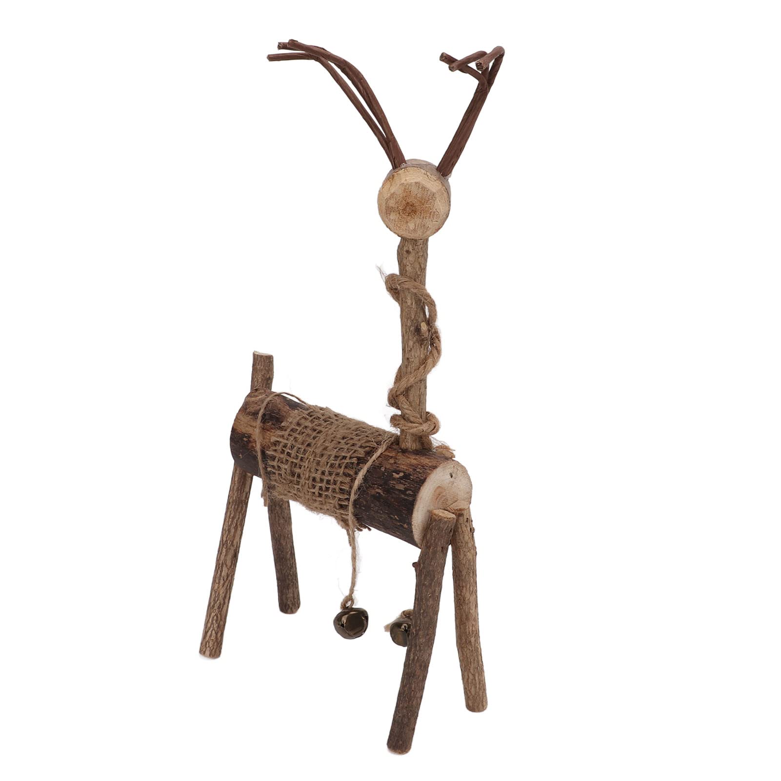 Figurine de couple de cerf en bois massif Pilipane cadeau de Noël