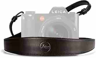 LEICA 14455 レザーストラップ ブラック ワイド Leica 14455 Wide Camera Carrying Strap, Saddle Leather 14455