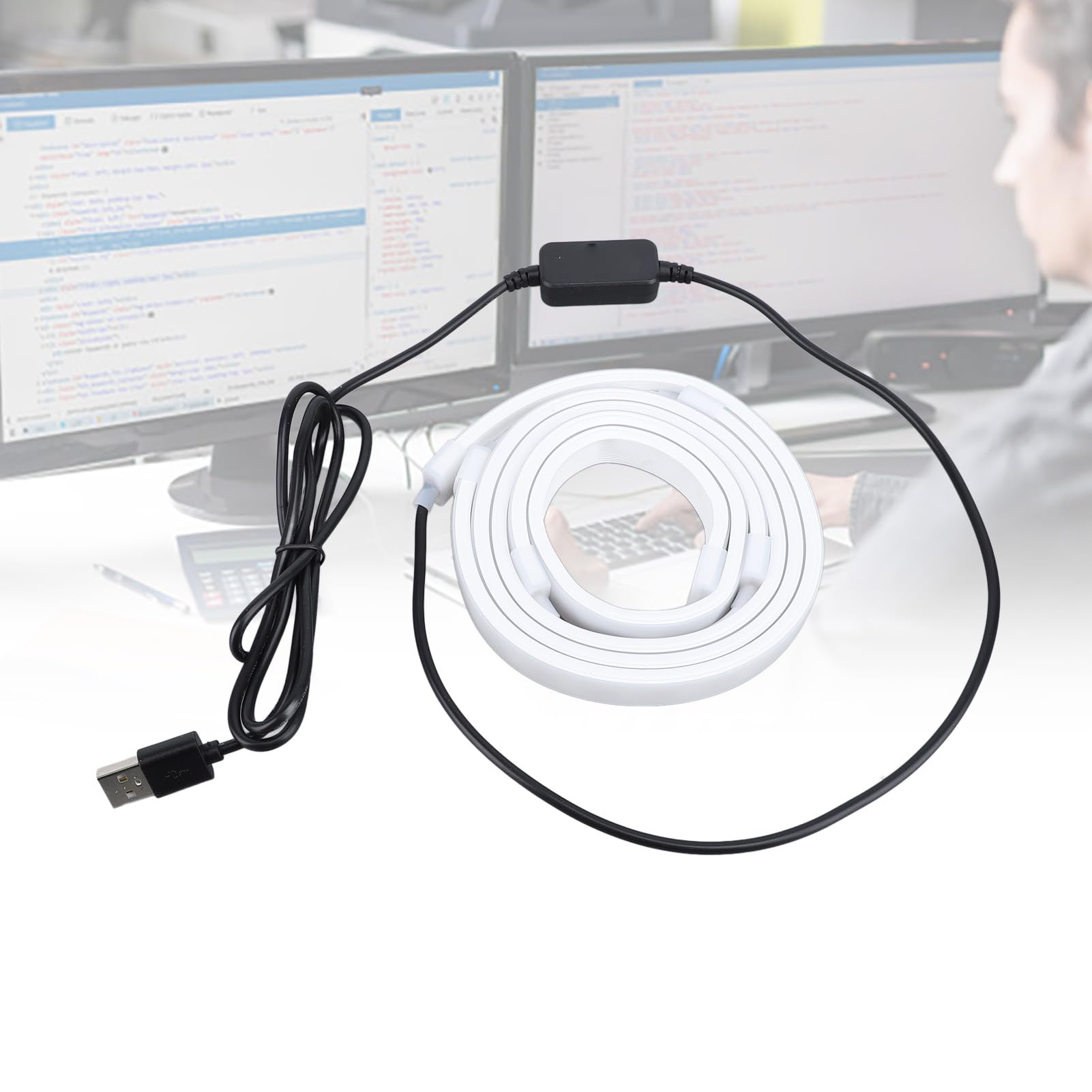 RGB Computer Monitor LED Strip for PC, Game Ambient Light, Plug and Play