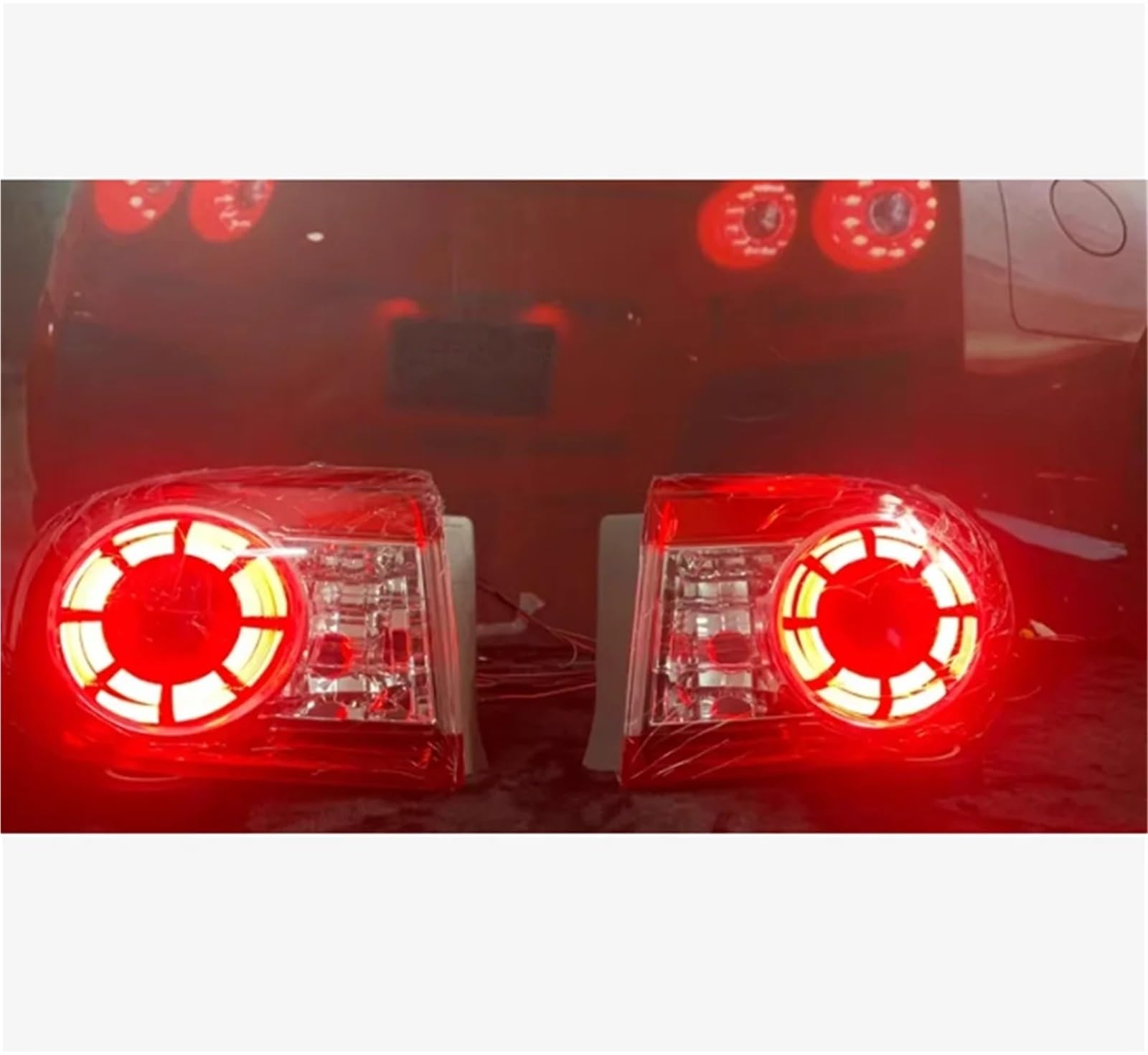 tylne światła LED Zestaw świateł tylnych LED zmodyfikowanych do samochodu, zewnętrzna lampa tylna, 2 sztuki, światła hamowania, światła cofania, kierunkowskazy Lampa tylna zespolona