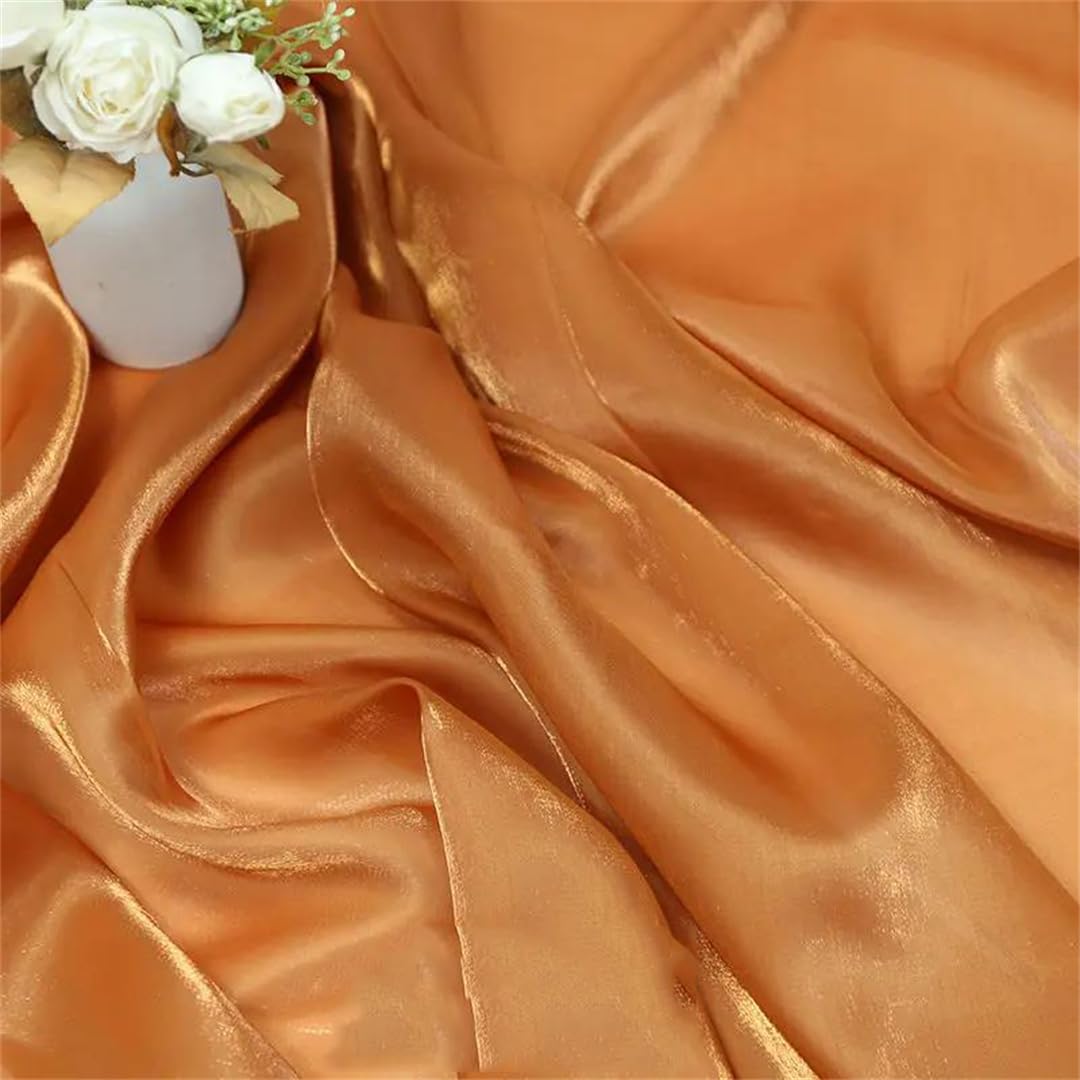 Organza Fabric， Organza Fabric By The Meter Multicolor 100cm x 150cm for Womens Dresses Sewing Decoration(19 Red Coffee)