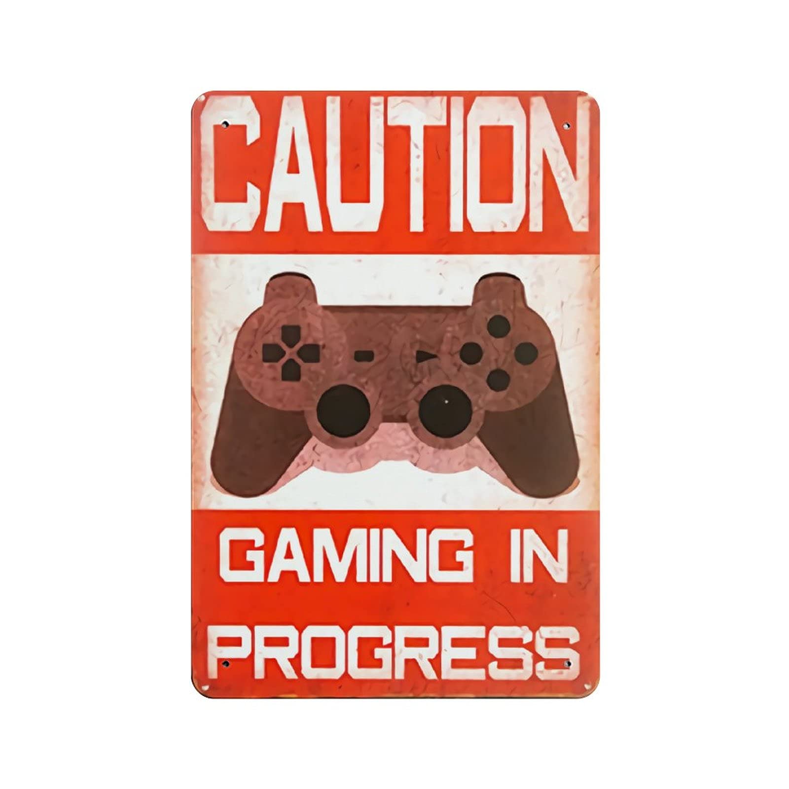 KEYGAMER Shabby Chic Interesting Warning Game Is Underway Metal Tin Sign, Vintage Plaque Poster Garage Bar Home Wall Decor 8 X 12 Inches — image 1