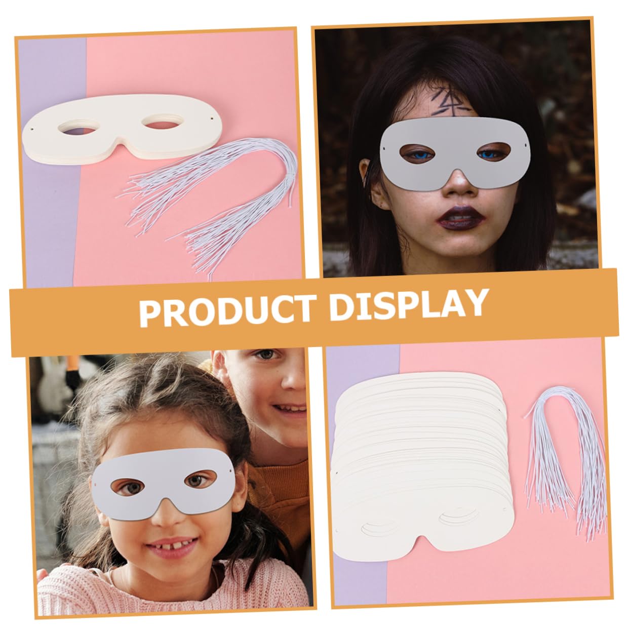 Toyvian 160 Pezzi Dipinta A Mano Maschera Maschera Vuota Per Cosplay Del Partito Maschera Mascherata Maschere Del Partito Vuote Maschere Di Carta Fai Da Te Maschera Di Ballo
