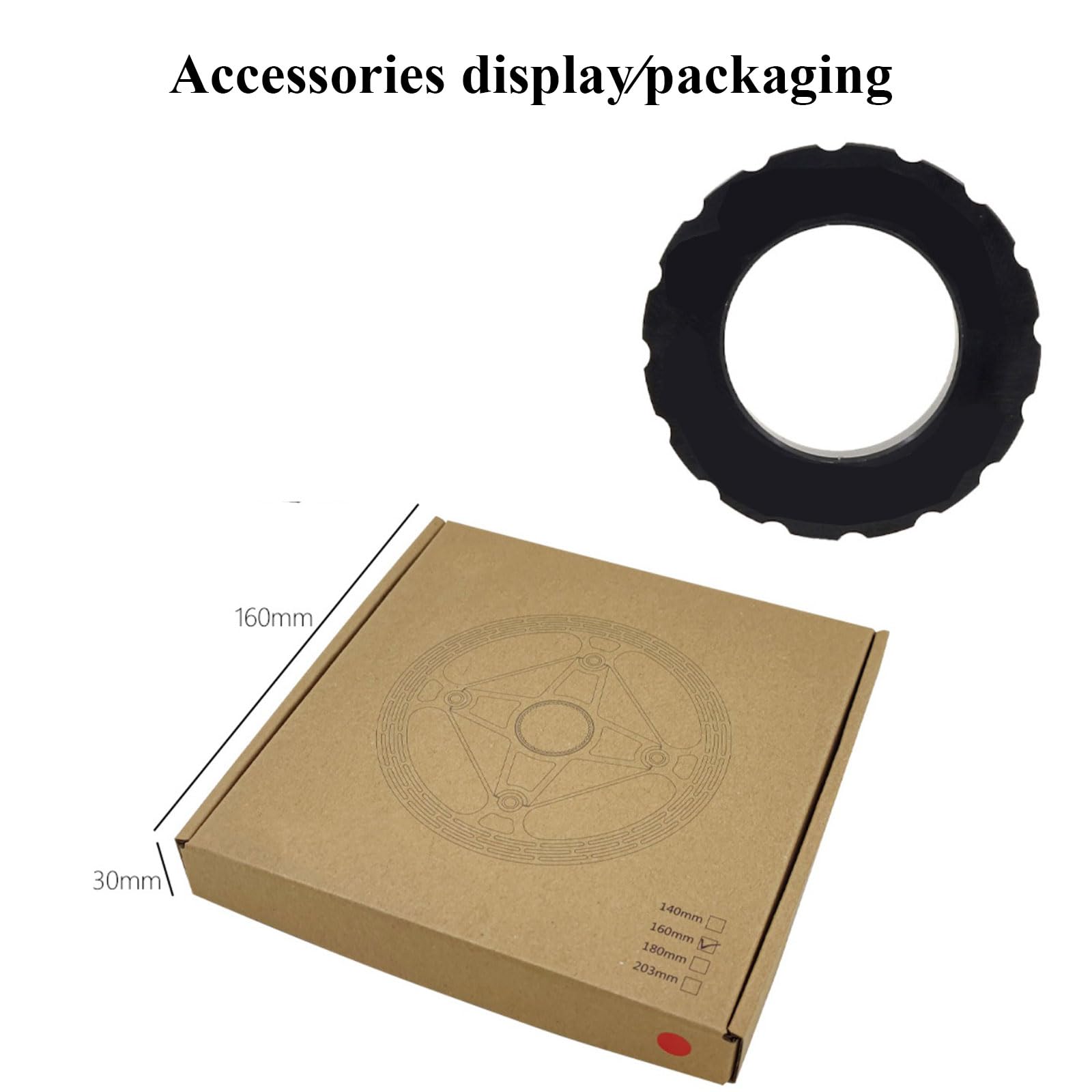 Rotore freno a disco for bicicletta in acciaio inossidabile da 160 mm - Disco freno flottante leggero for sistemi Center Lock, 1 pz