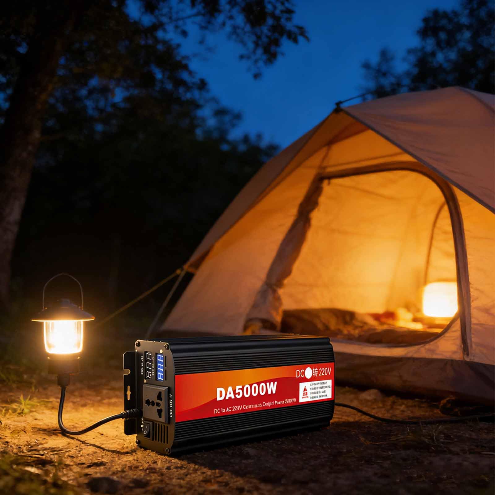 Inverter de Potencia de 5000 vatios 12V 24V 48V 60V 72V DC a AC 110V 220V Convertidor de Potencia con Ventilador de enfriamiento portátil Puro inversor de Onda sinusoidal