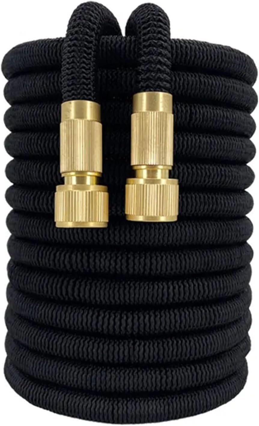 Hose Flexible Hose Watering Pipe Double Latex High Pressure Car Wash Hose Gardens Supplies Irrigation(Black,1/2''_25FT)