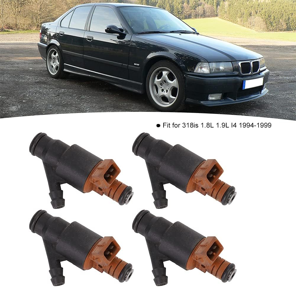 4Pcs Fuel Injector Nozzle Kit Fit for 318i 318is 1994-1999, Direct Replacement for OE 0280150501, Fuel Injector Set with Precise Atomization for Z3 1.9L I4 1996-1999, Optim