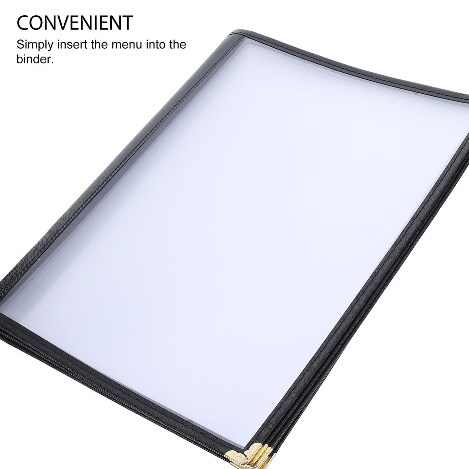 Cubierta de Menú Transparente A4 10 Páginas, Pvc Resistente a Manchas y Cambio Fácil de Contenido, Adecuado para Restaurantes y Banquetes