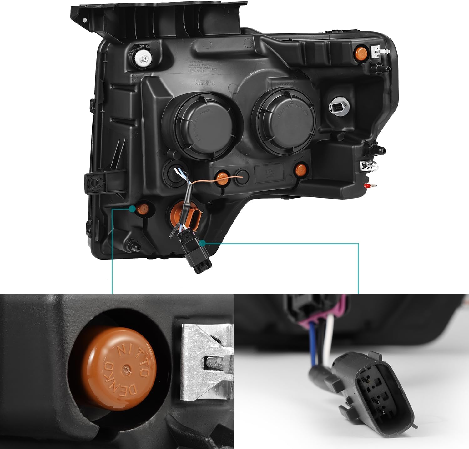 AlphaRex 09-14 Ford F150 PRO-Series LED Projector Headlights Black