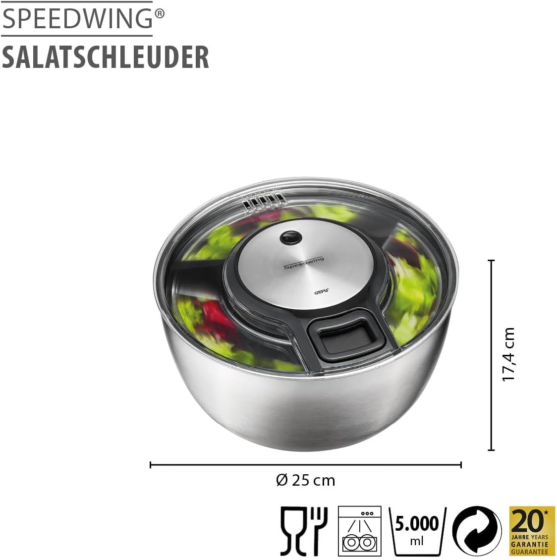 GEFU Speed Wing Salad Spinner
