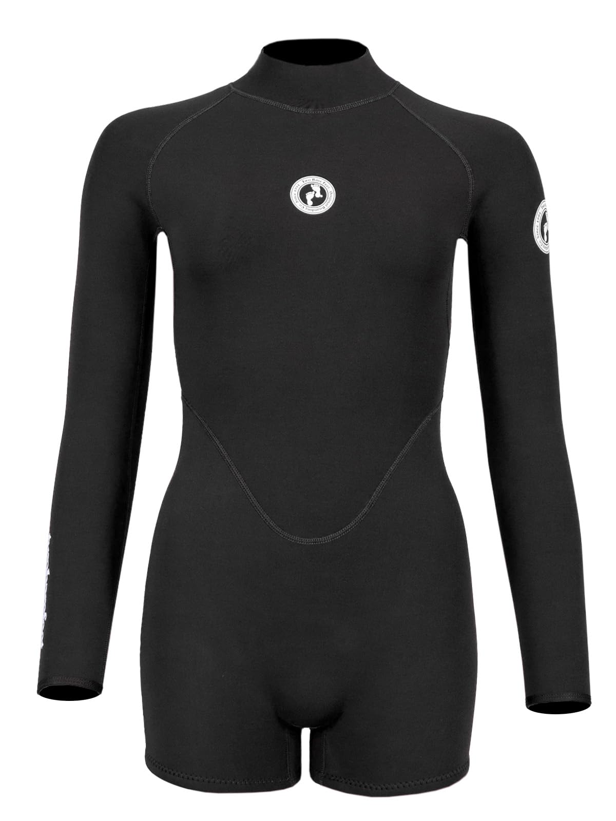 Two Bare Feet Women's Neoprene One-Piece Wetsuit – Premium Swim Suit for Surfing, Swimming, Scuba Diving & Water Sports, Flexible, Durable, Multiple Styles (Arabella Shorts (Black), L) — image 1
