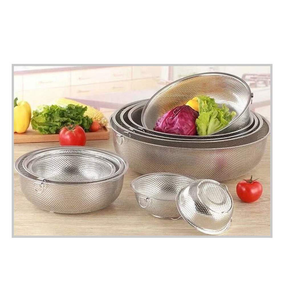 Cestello Scolapasta In Acciaio Inossidabile 304 Per Verdura - 18 Cm - Multiuso, Lavabile In Lavastoviglie, Argento
